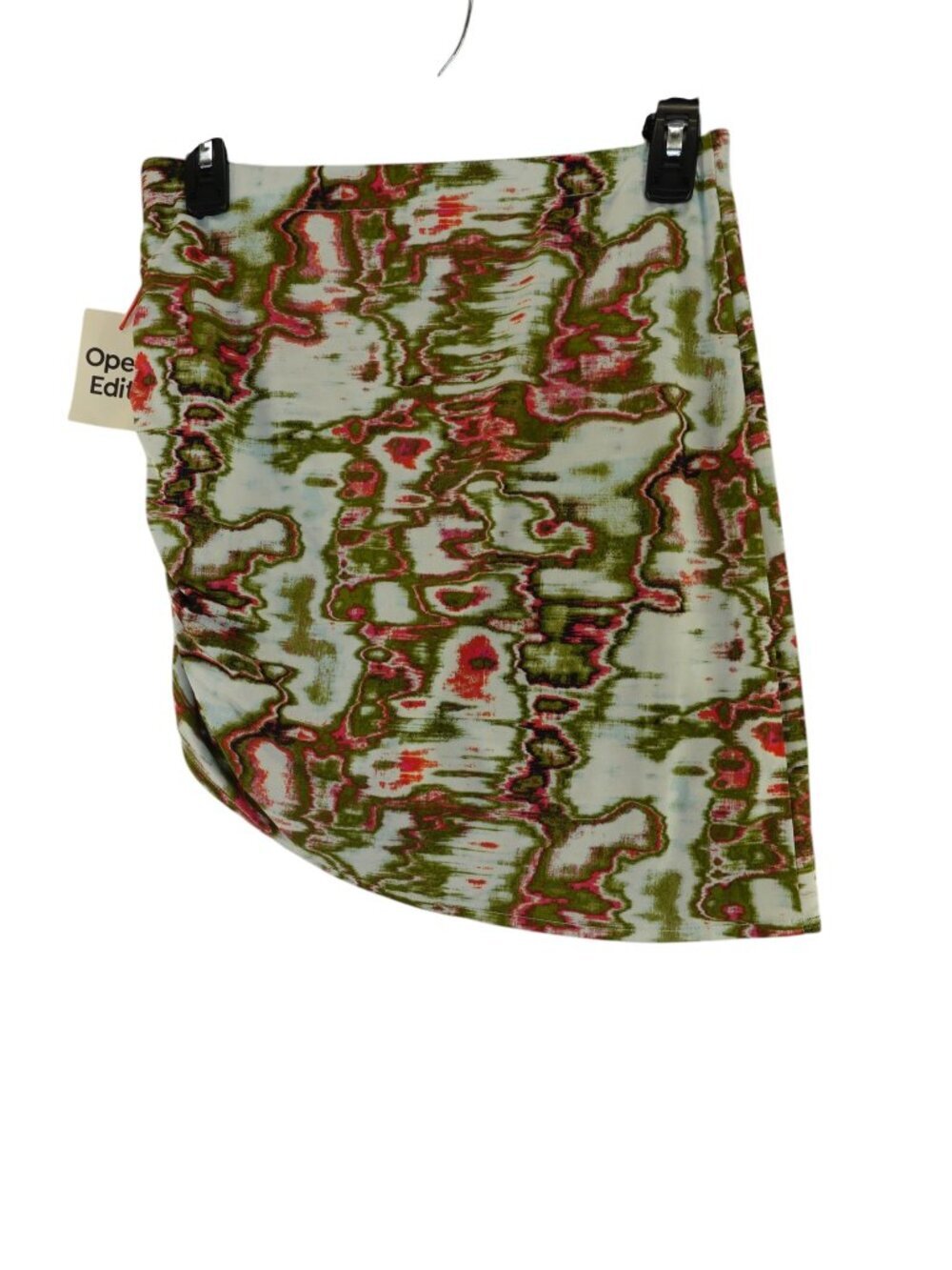 Open Edit Colorful Multi Print Mini Skort Asymemeytric size S Green